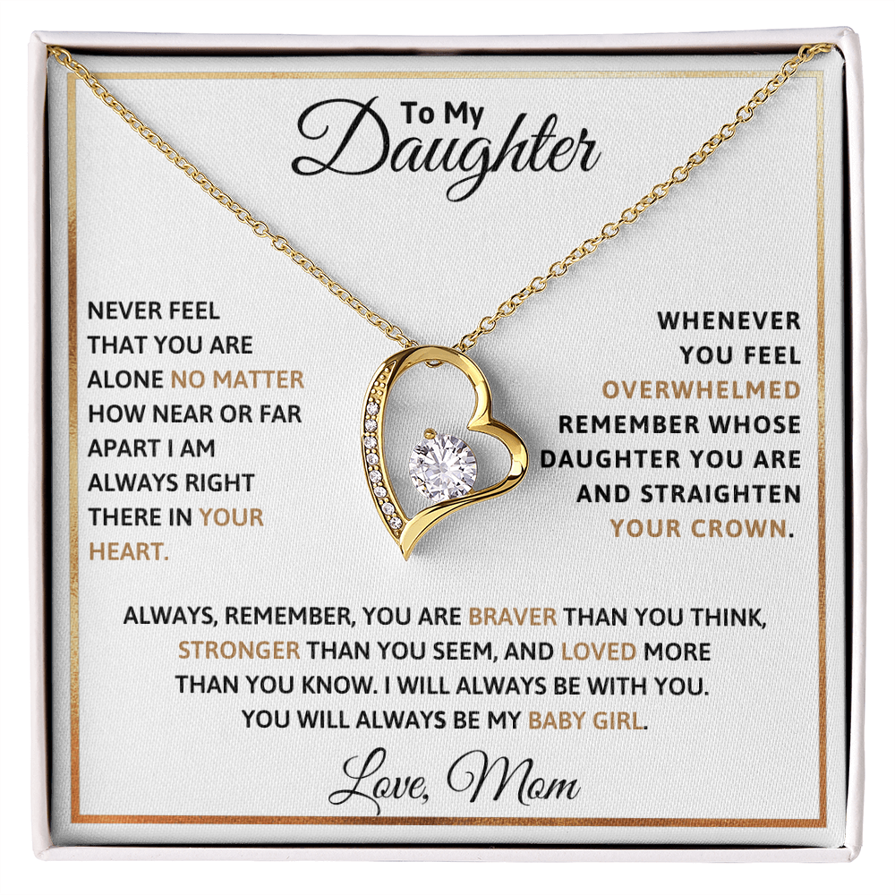 To My Daughter Forever Love Necklace
