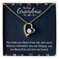 Grandma Always Remember Heart Necklace Gift-[Heartfelt Family Gift]