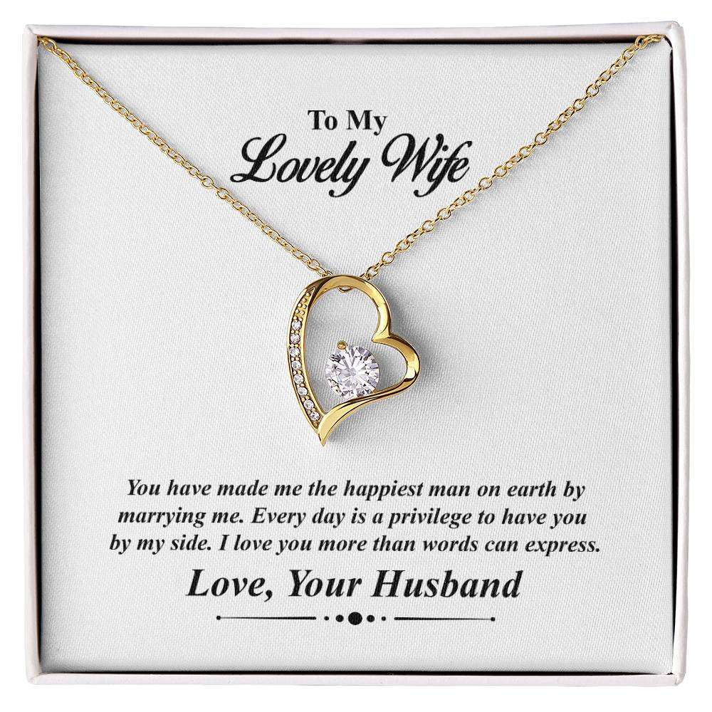 Lovely Wife Heart Necklace Gift-[Heartfelt Family Gift]