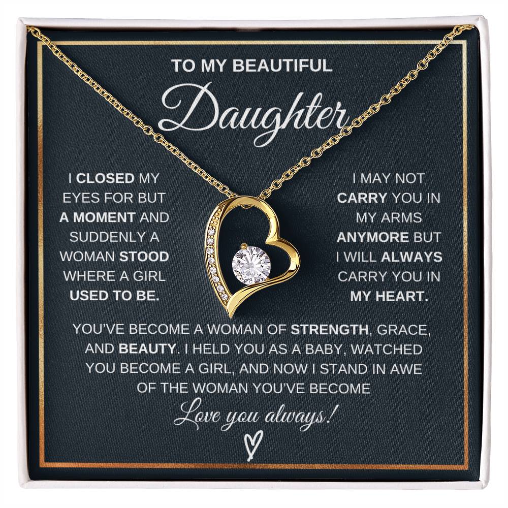 To My Daughter Forever Love  Necklace