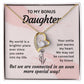 Stepdaughter My World Is A Brighter Place Heart Necklace Gift-[Heartfelt Family Gift]