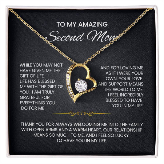 Unbiological Mom  heart Necklace