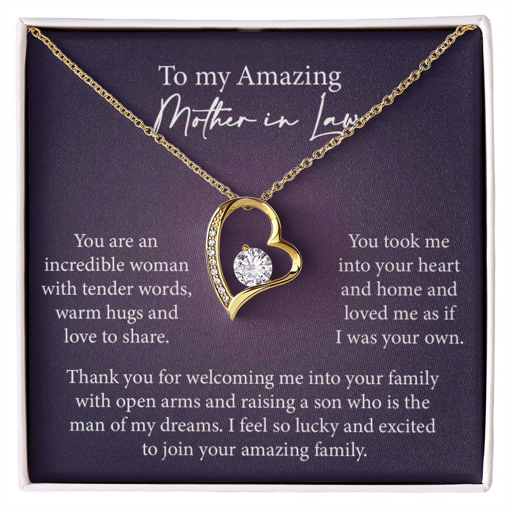 Mother in Law Heart Necklace Gift-[Heartfelt Family Gift]