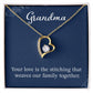 Grandma Heart Necklace Gift-[Heartfelt Family Gift]