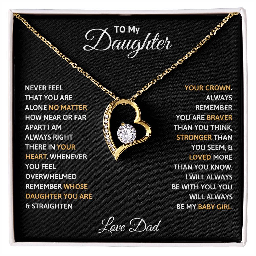 To My Daughter Forever Love  Necklace