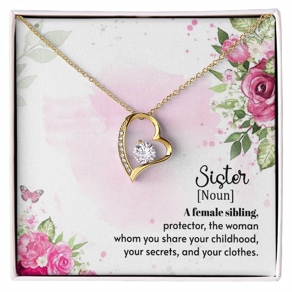 Sister Heart Necklace Gift-[Heartfelt Family Gift]