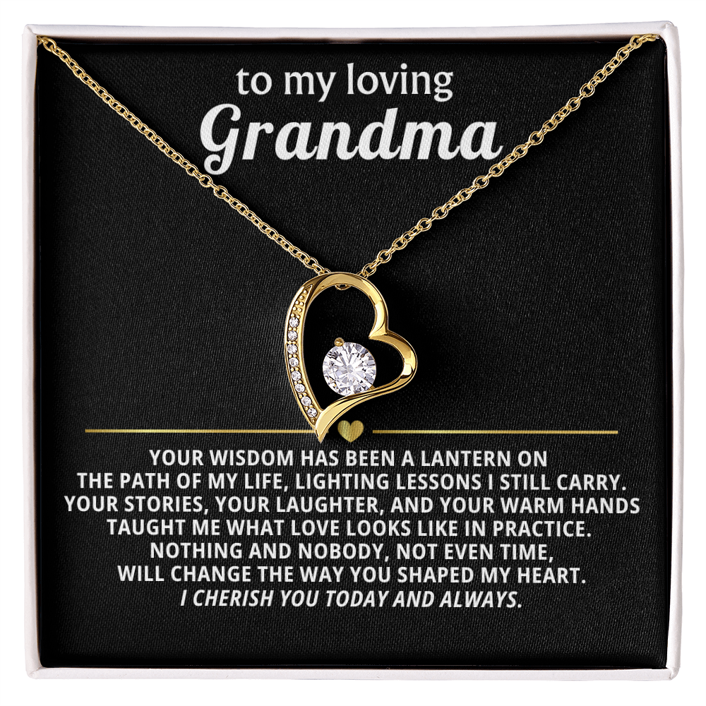 Grandmother from Grandchild Heart Necklace Gift