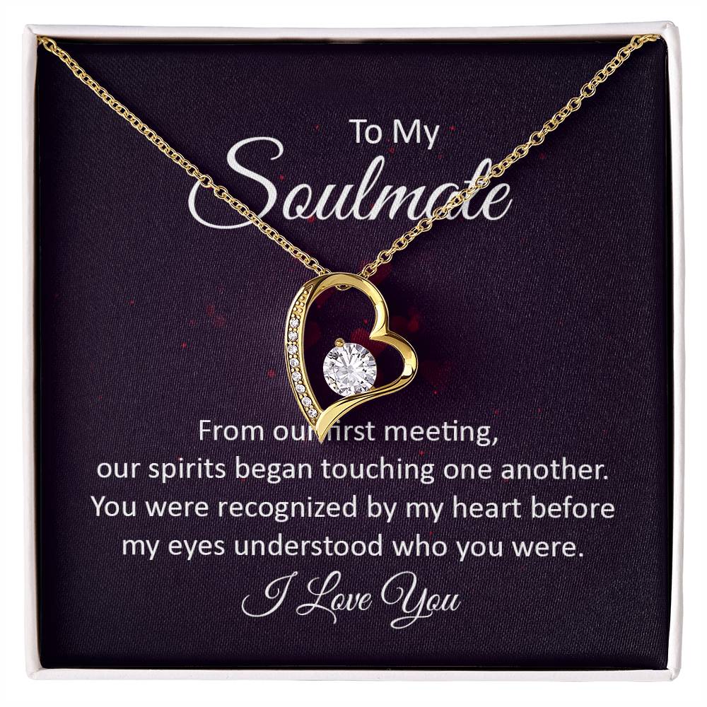 To My Soulmate Heart Necklace Gift for Wife-[Heartfelt Family Gift]