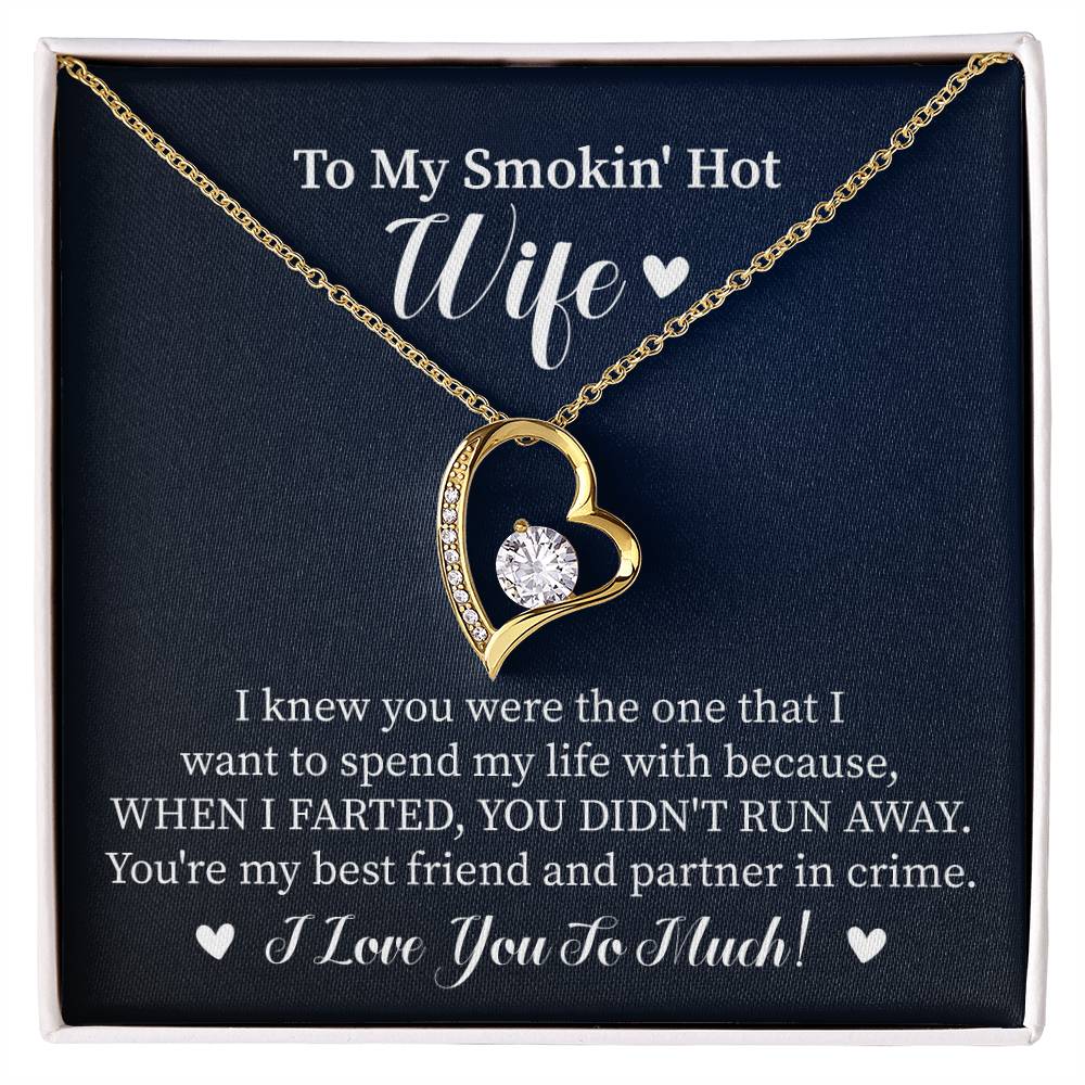 Smoking Hot Wife Humerous Heart Necklace Gift-[Heartfelt Family Gift]