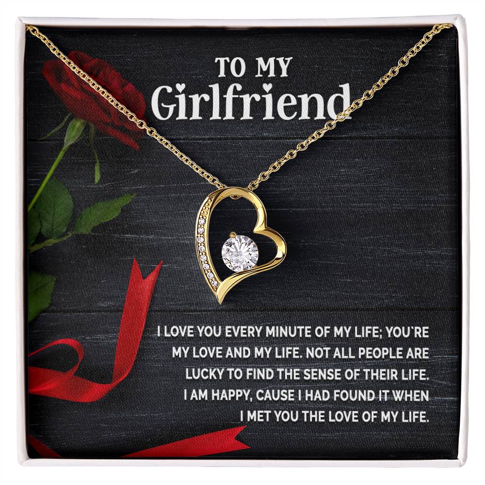 To My Girlfriend - I love you Heart Necklace Gift-[Heartfelt Family Gift]