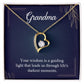 Grandma Guiding Light Heart Necklace Gift-[Heartfelt Family Gift]