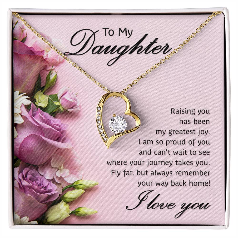 To My Daughter- Raising You Heart Necklace Gift-[Heartfelt Family Gift]