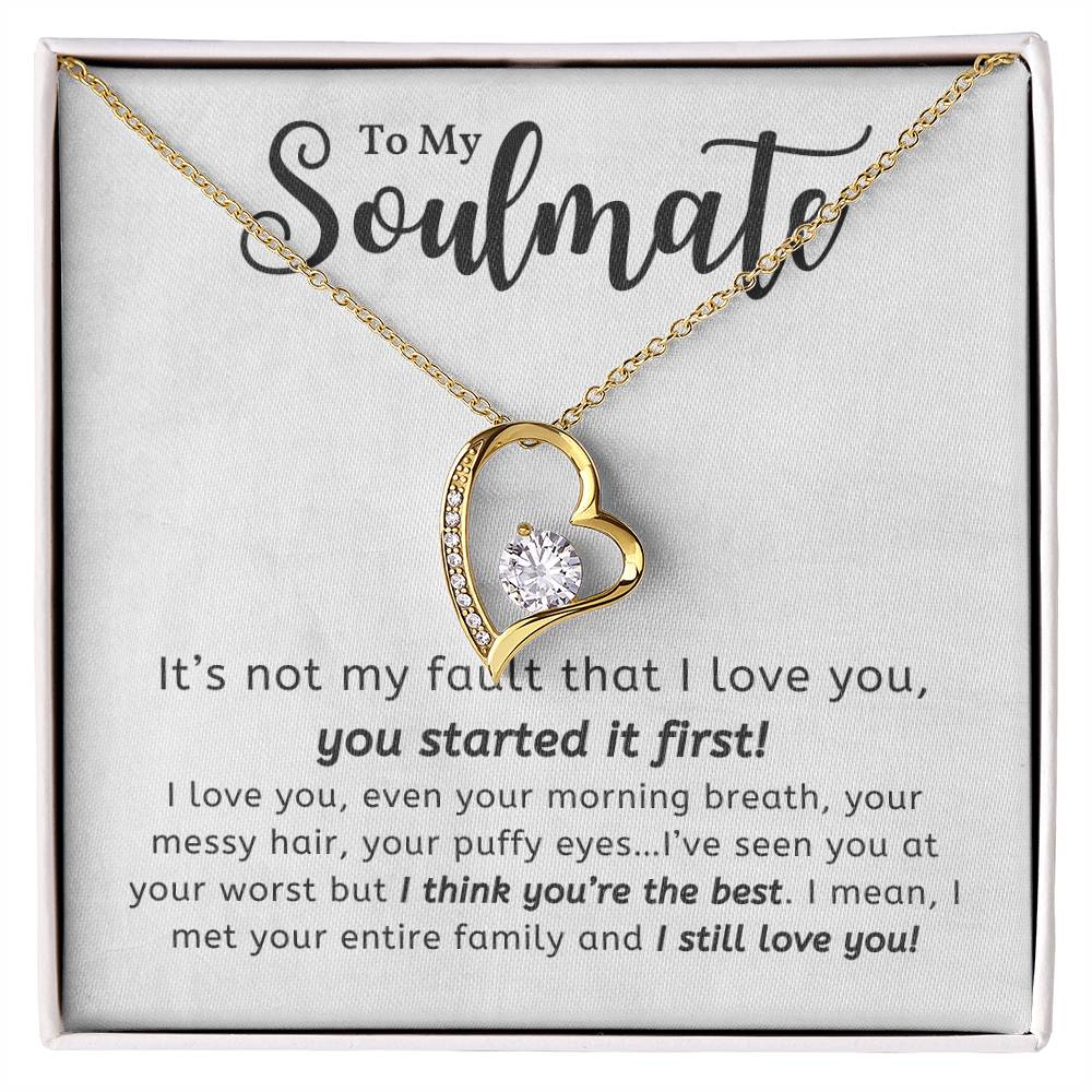 Soulmate Necklace - Perfect Gift for Girlfriend Wife Birthday Valentines Day and Christmas-[Heartfelt Family Gift]