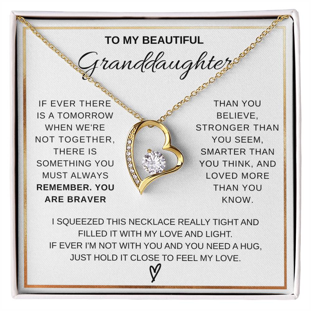 To My Granddaughter Forever Love  Necklace