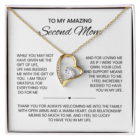 Unbiological Mom  heart Necklace