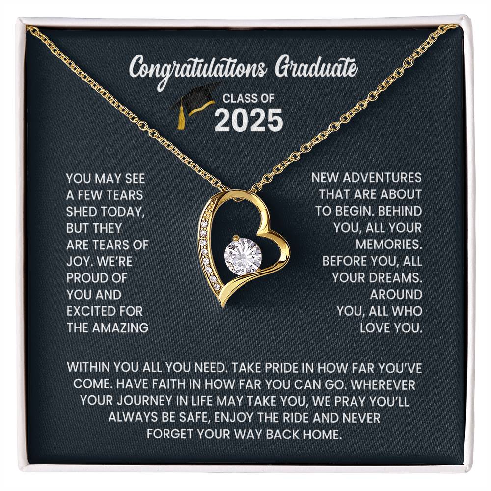 Class of 2026 Graduation Necklace Gift - Heart