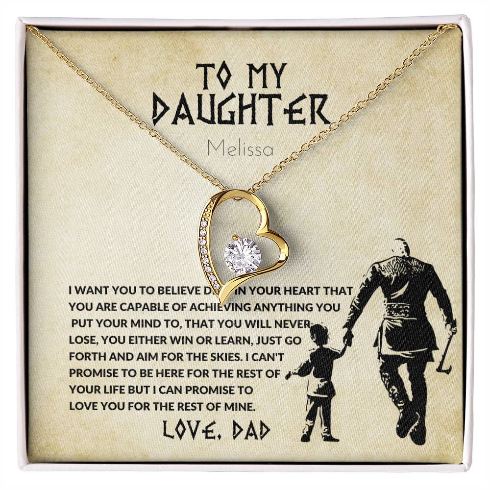 Viking Daughter and Dad Necklace Gift-[Heartfelt Family Gift]
