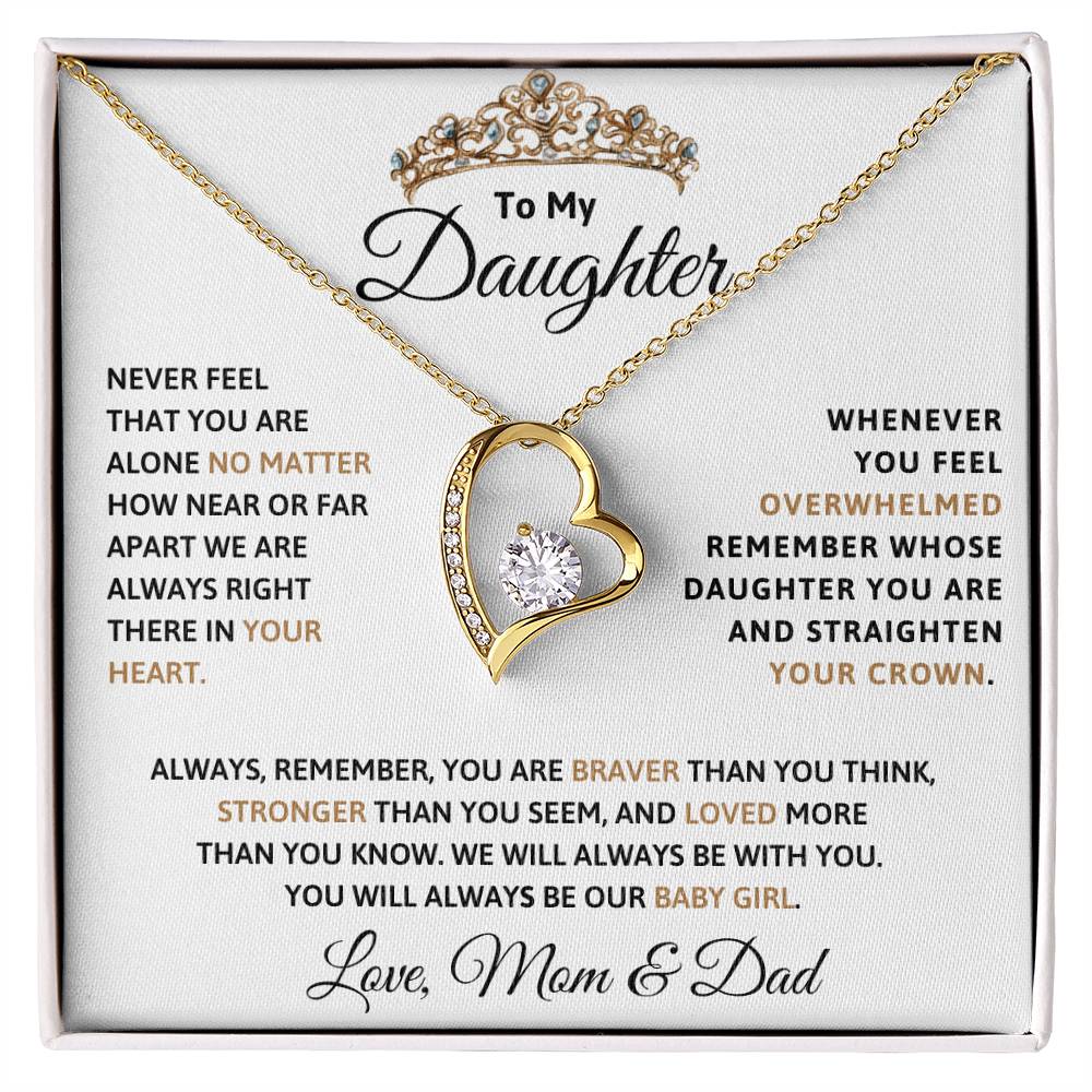 To Our Daughter Forever Love  Necklace