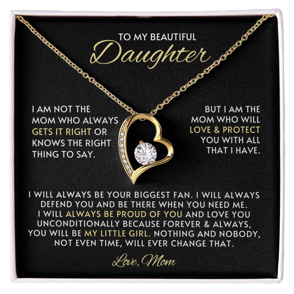 Daughter Heart Necklace Gift from Mom