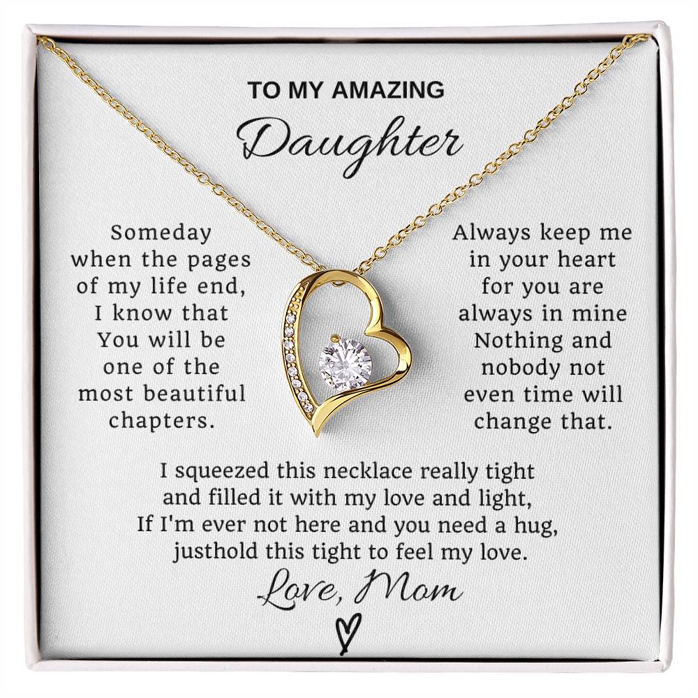 To My Daughter Forever Love  Necklace