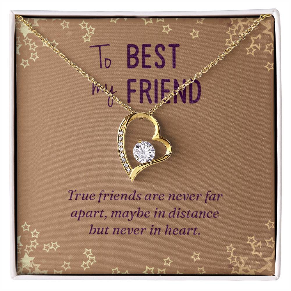To My Best Friend-True friends are never far Heart Necklace Gift-[Heartfelt Family Gift]