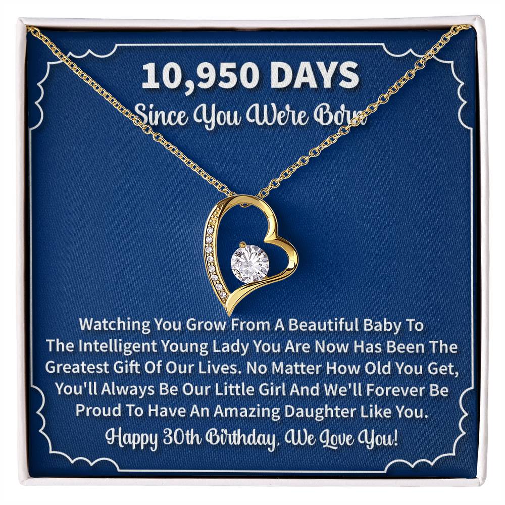 30th Birthday Heart Necklace Gift-[Heartfelt Family Gift]