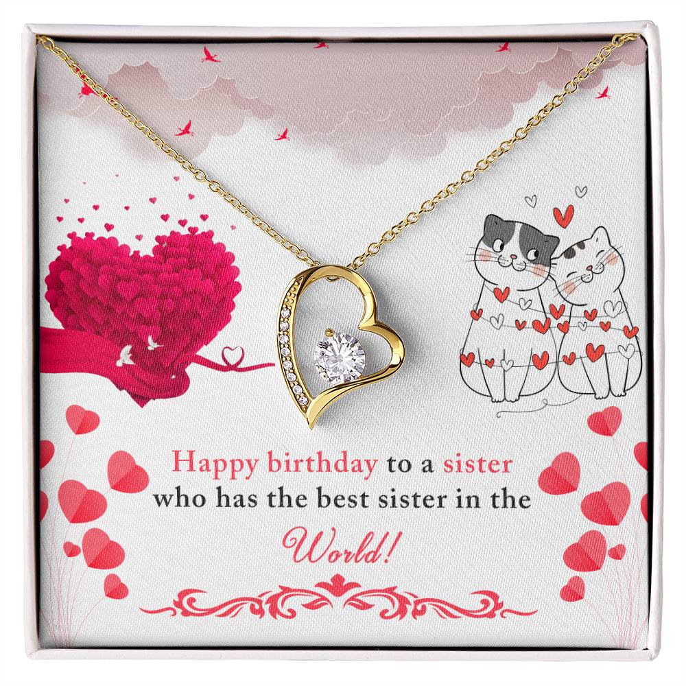 Sister Birthday Heart Necklace Gift-[Heartfelt Family Gift]