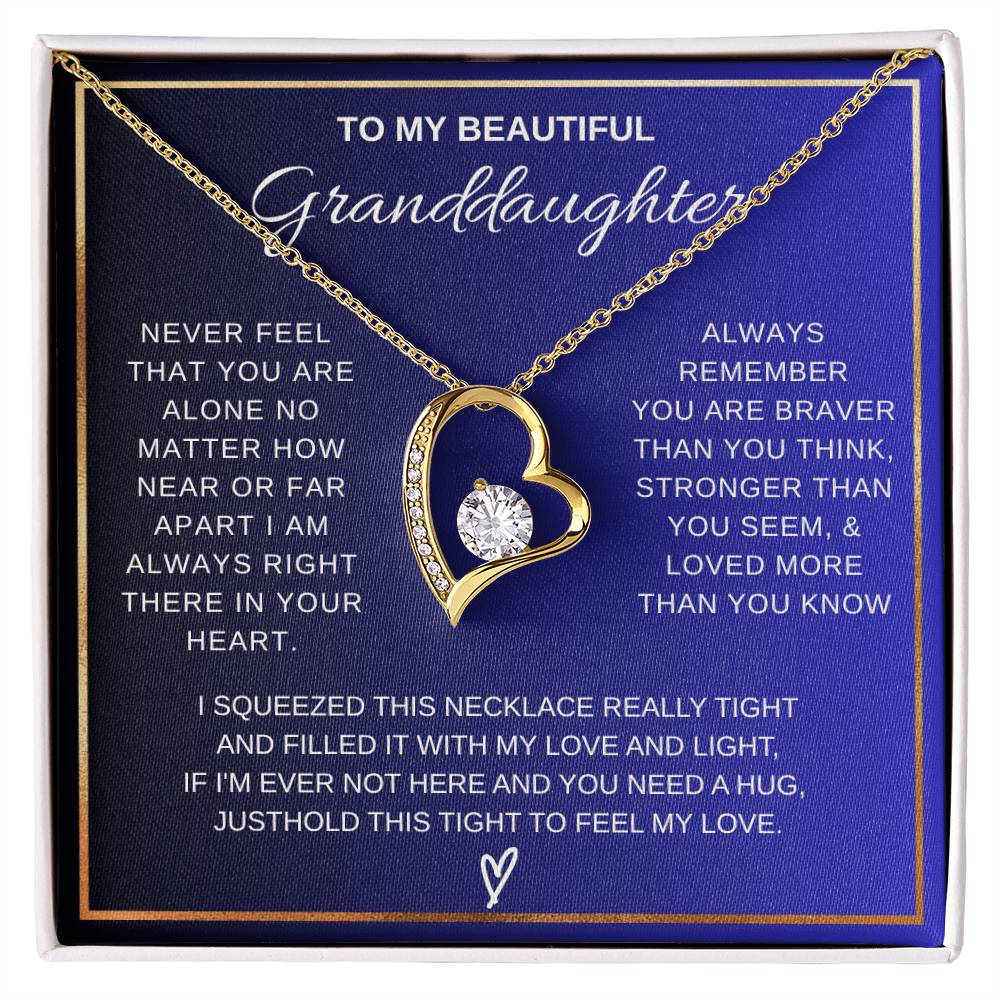 To My Grandddaughter Forever Love  Necklace