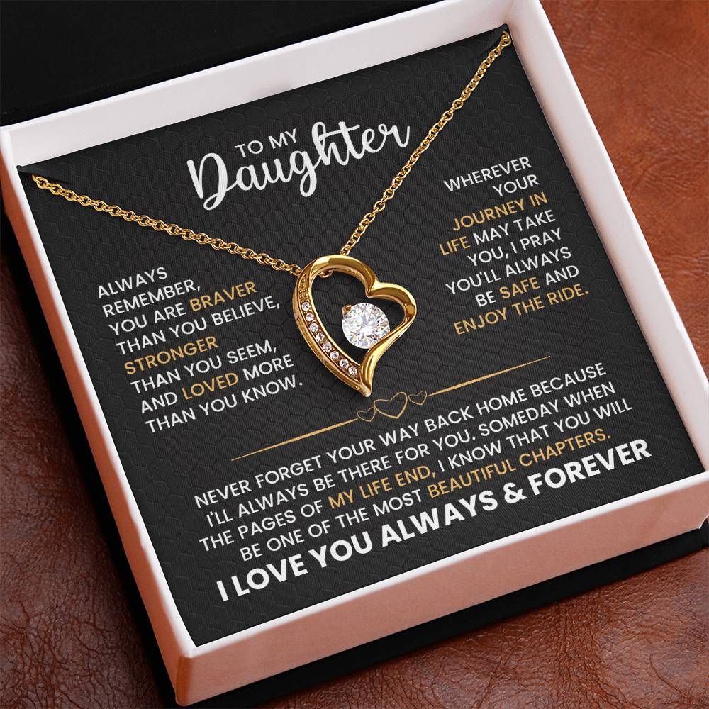 Daughter Heart Necklace Gift from Dad