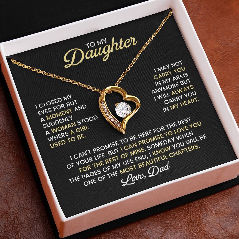 Daughter Heart Necklace Gift from Dad
