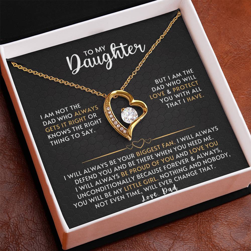 Daughter Heart Necklace Gift from Dad