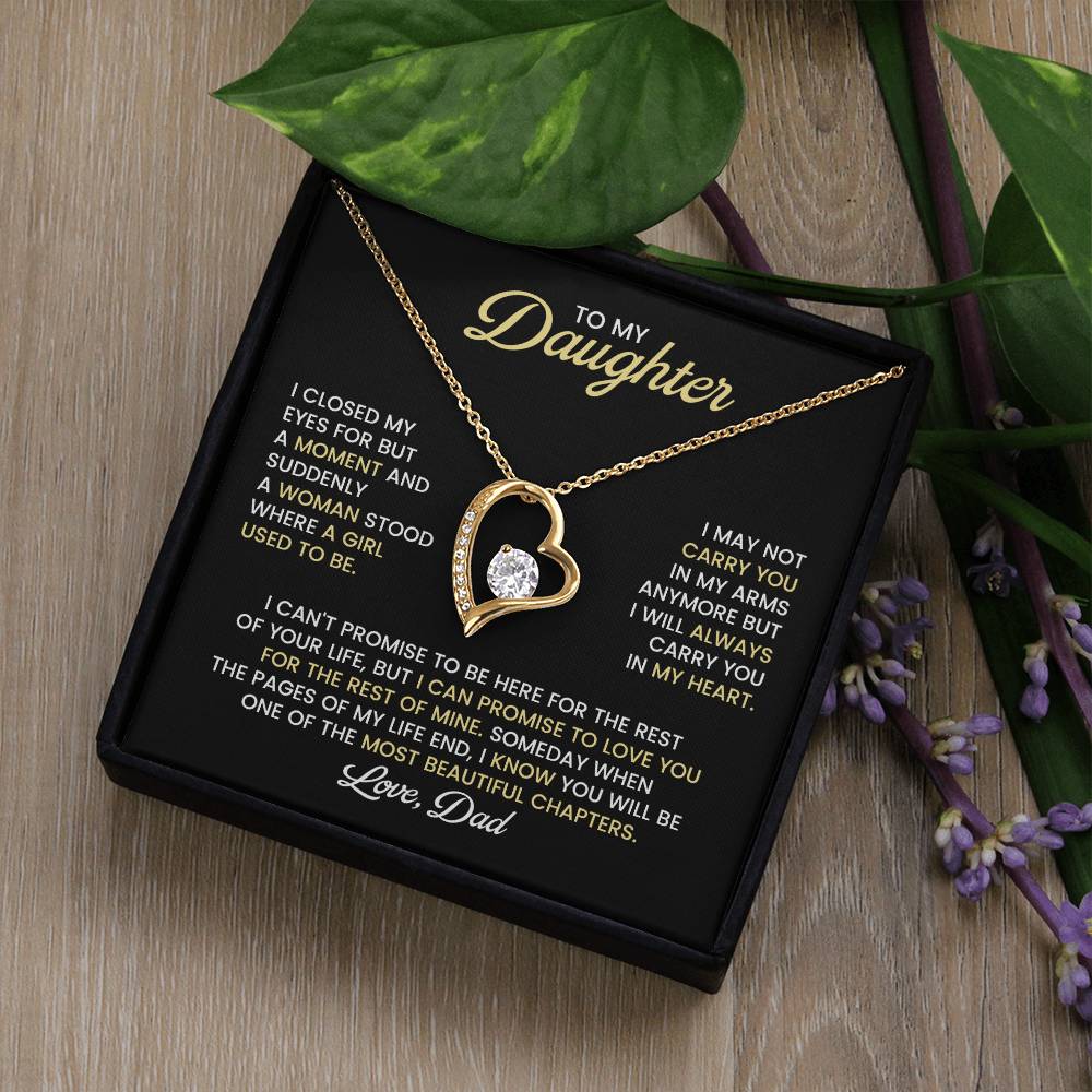 Daughter Heart Necklace Gift from Dad