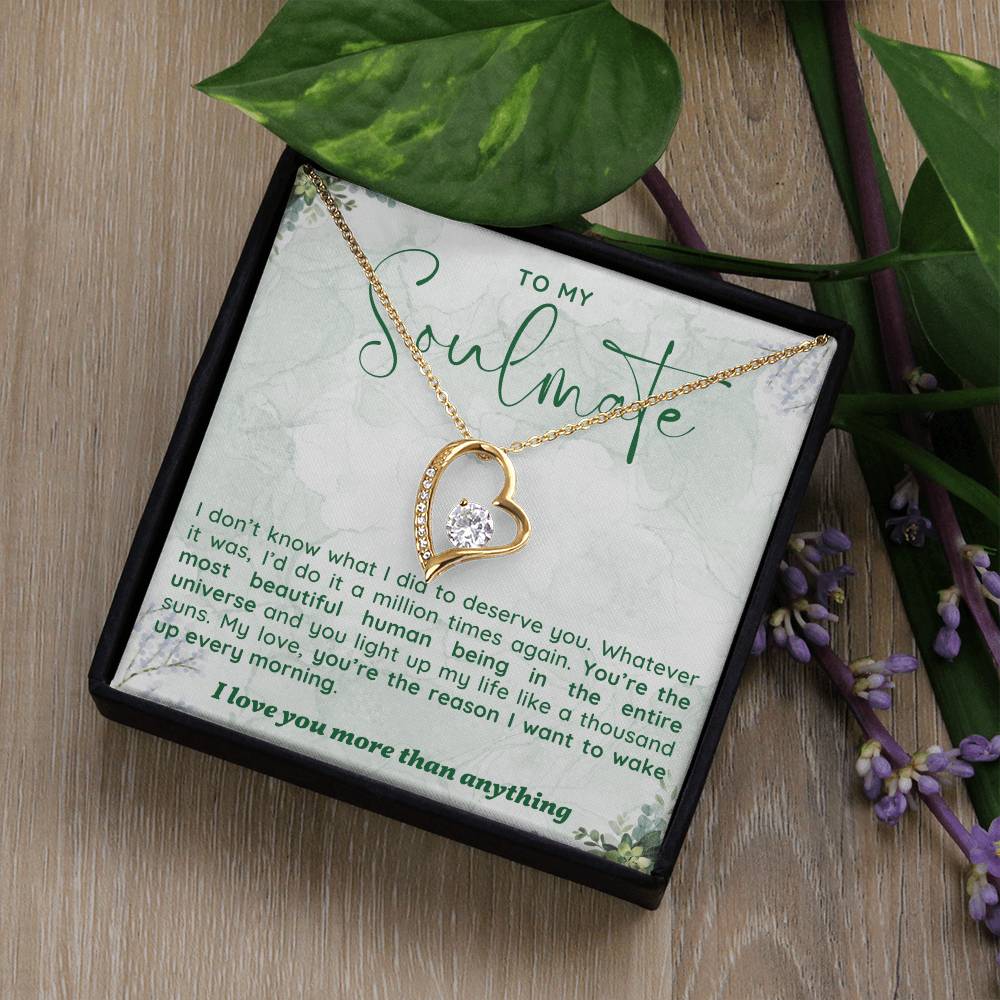 Soulmate Necklace Perfect Gift for Girlfriend or Wife on Birthday Valentines Day or Christmas-[Heartfelt Family Gift]