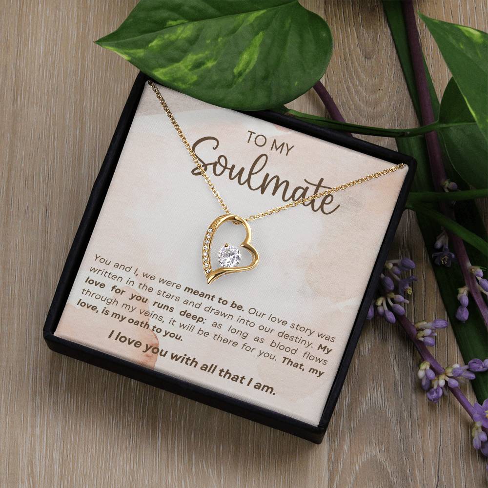 Soulmate Necklace Perfect Gift for Girlfriend or Wife on Birthday Valentines Day or Christmas-[Heartfelt Family Gift]