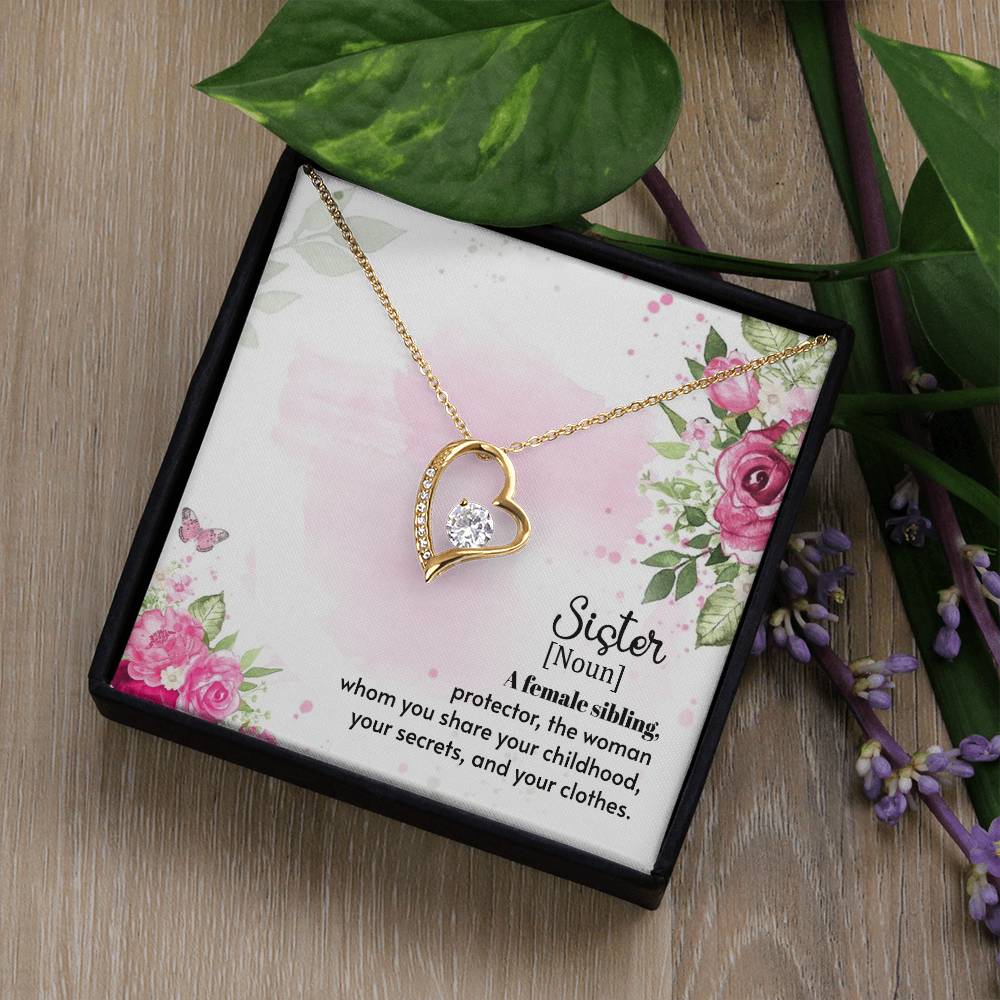 Sister Heart Necklace Gift-[Heartfelt Family Gift]