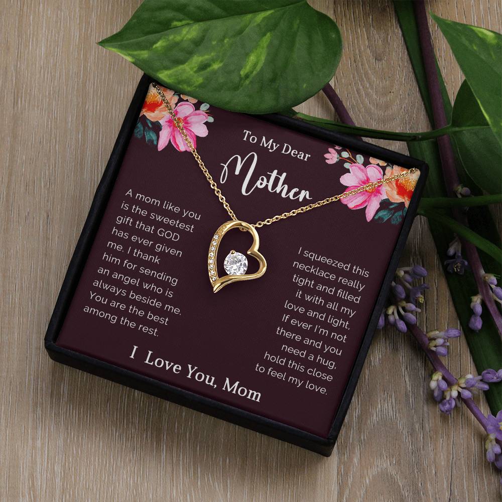 To My Mother  Heart Necklace Gift
