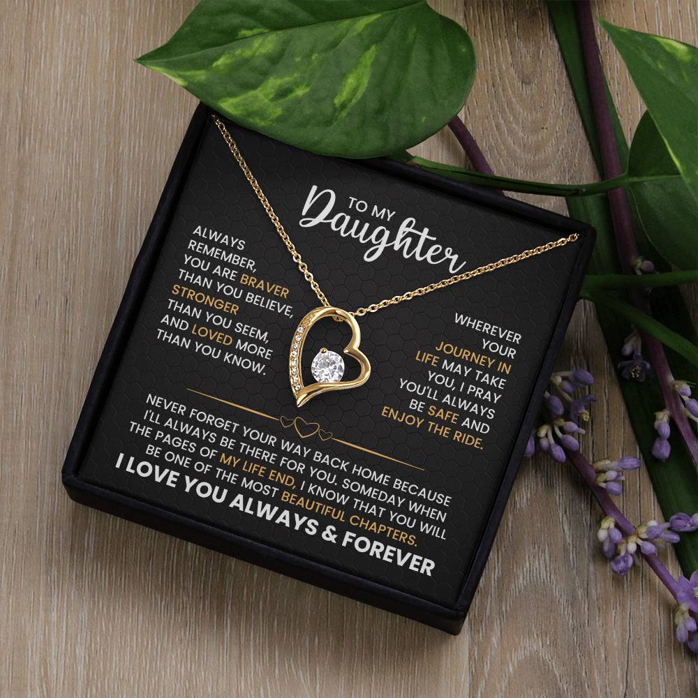 Daughter Heart Necklace Gift from Dad