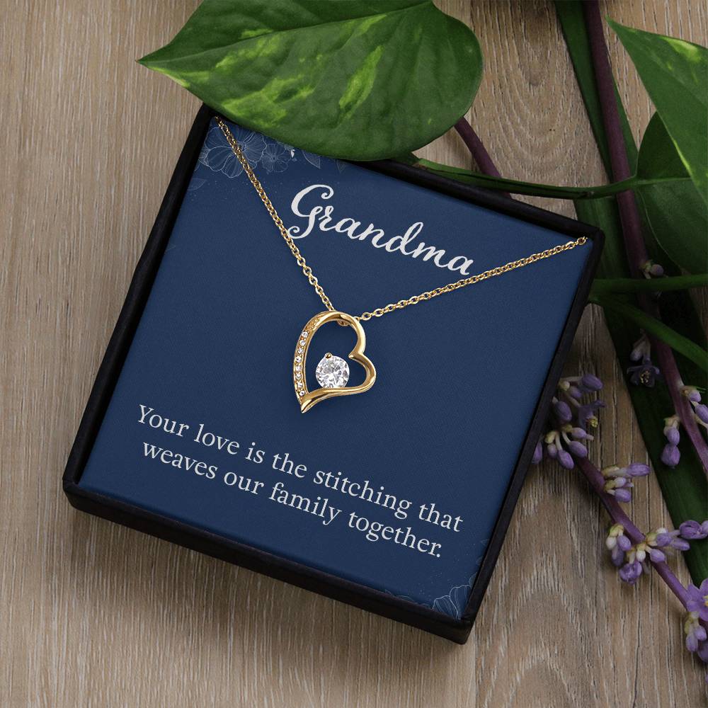 Grandma Heart Necklace Gift-[Heartfelt Family Gift]