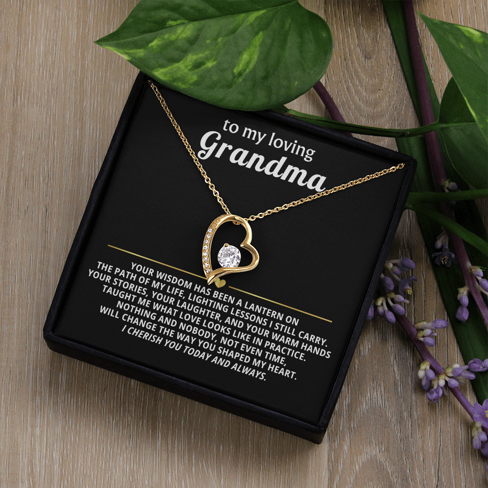 Grandmother from Grandchild Heart Necklace Gift