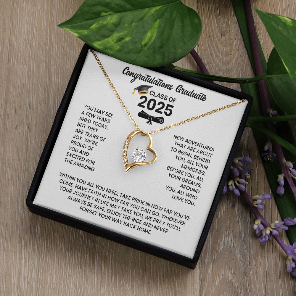 Class of 2026 Graduation Necklace Gift - Heart