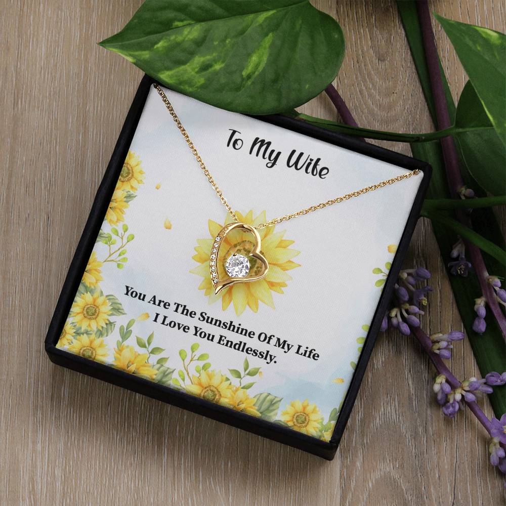 Sunshine Heart Necklace Gift for Wife - Handmade and Personalized-[Heartfelt Family Gift]
