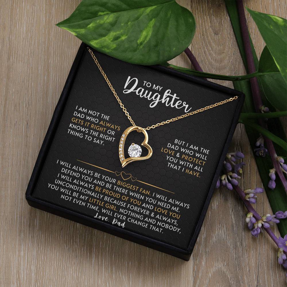 Daughter Heart Necklace Gift from Dad