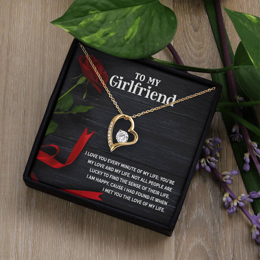 To My Girlfriend - I love you Heart Necklace Gift-[Heartfelt Family Gift]