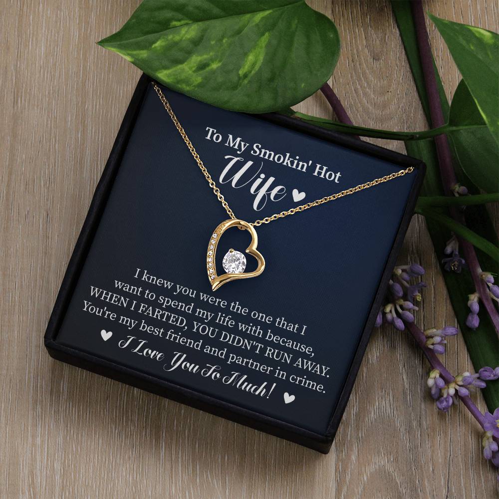 Smoking Hot Wife Humerous Heart Necklace Gift-[Heartfelt Family Gift]