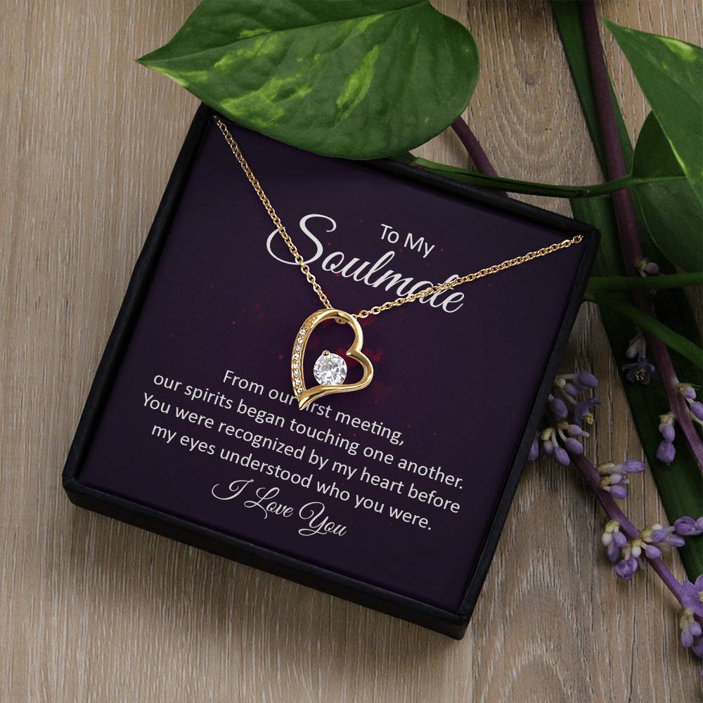 To My Soulmate Heart Necklace Gift for Wife-[Heartfelt Family Gift]