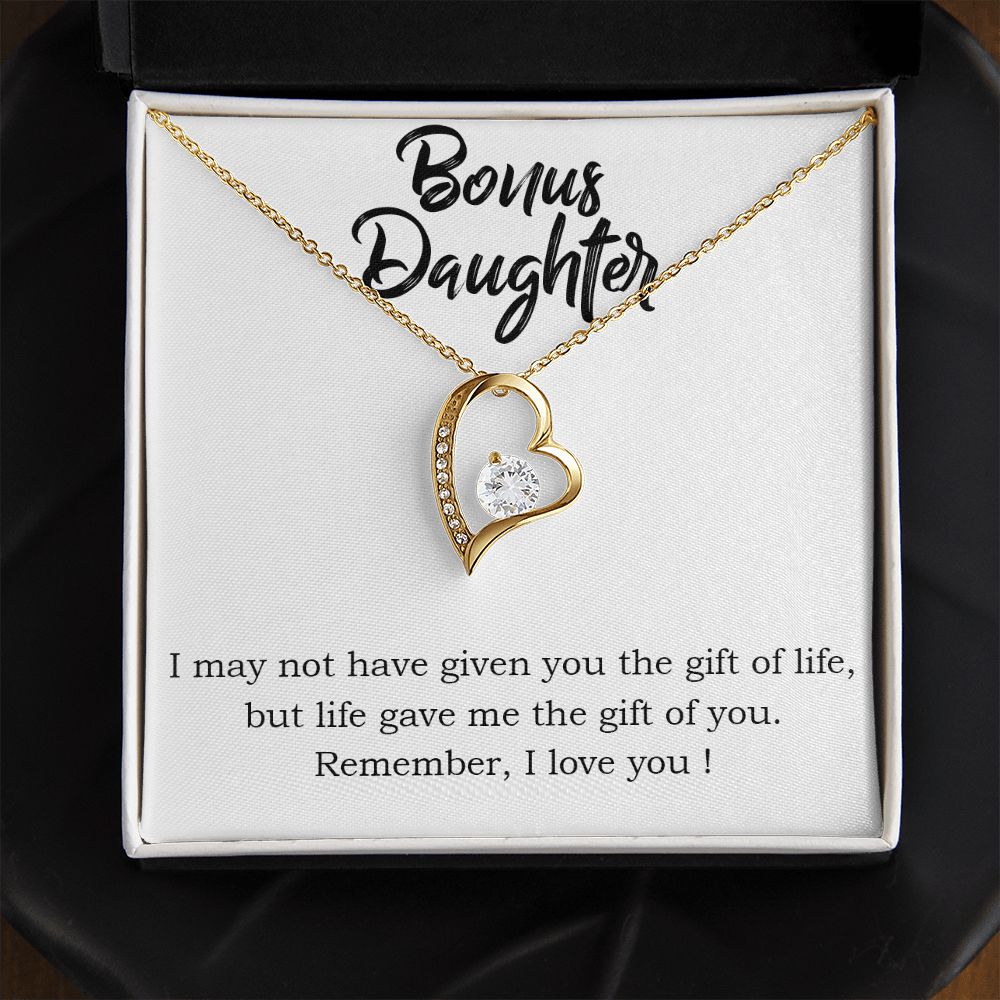 Stepdaughter Forever Love Heart Necklace-[Heartfelt Family Gift]
