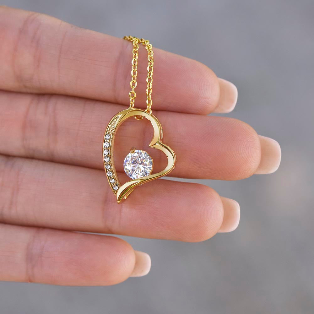 To My Daughter -Learn From Everything -  Forever Love Heart Necklace-[Heartfelt Family Gift]