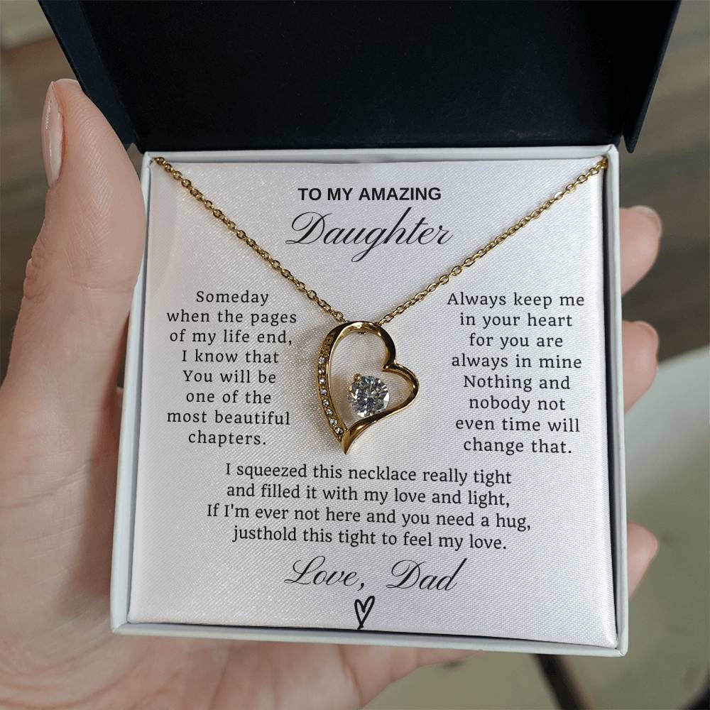 To My Daughter Forever Love  Necklace