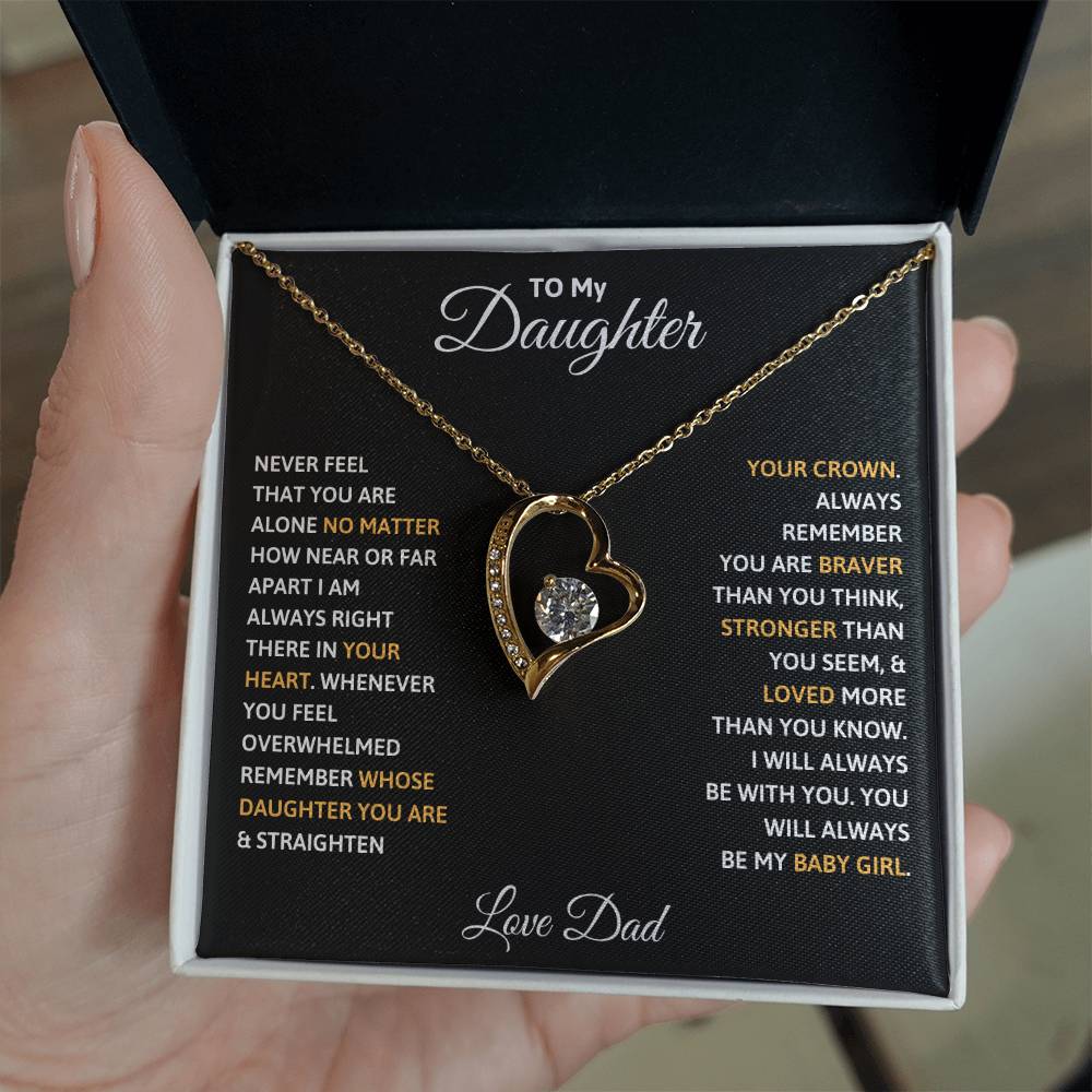 To My Daughter Forever Love  Necklace
