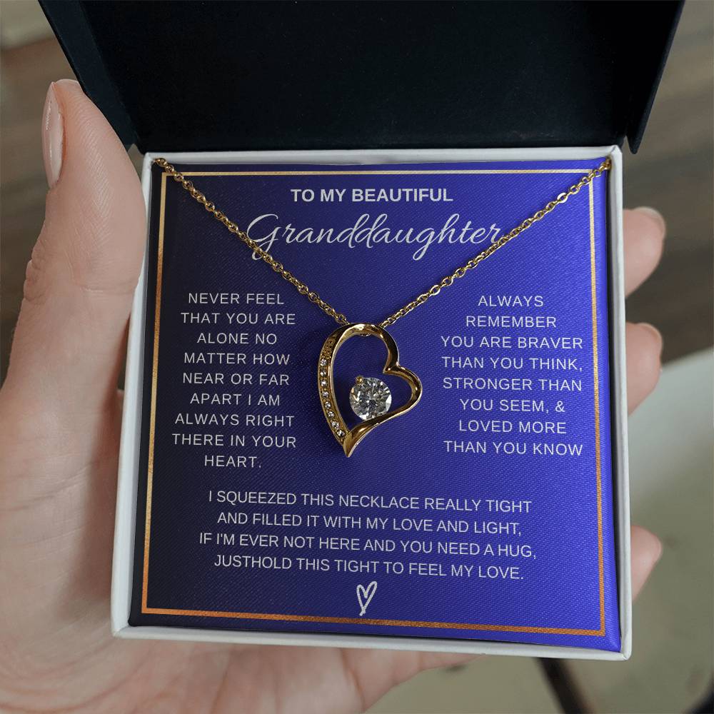 To My Grandddaughter Forever Love  Necklace